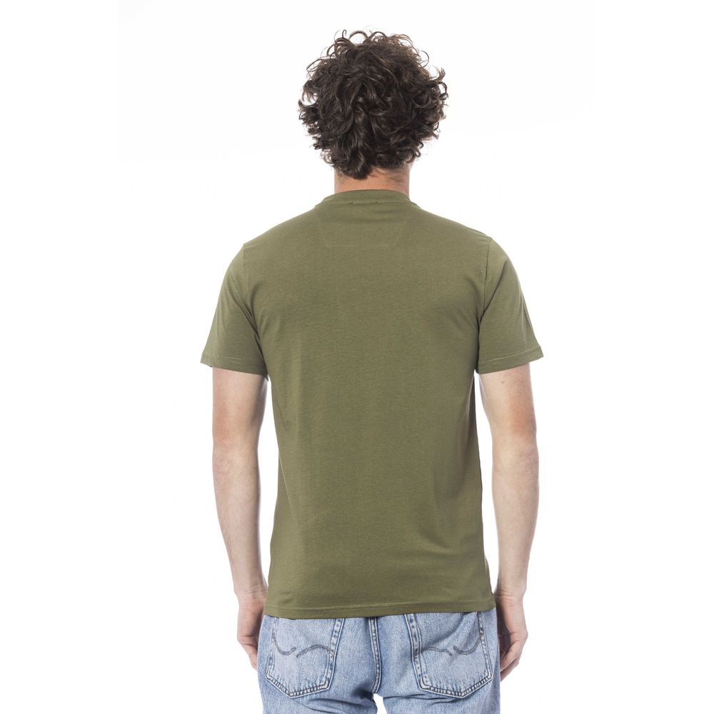 Cavalli Class Green Cotton Men T-Shirt -   -  Cavalli Class.