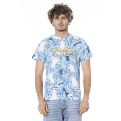 Cavalli Class Light Blue Cotton Men T-Shirt -   -  Cavalli Class.