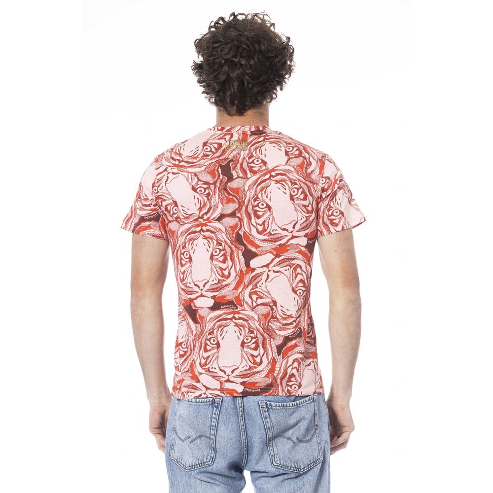 Cavalli Class Red Cotton Men T-Shirt -   -  Cavalli Class.