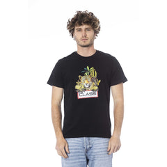 Cavalli Class Black Cotton Men T-Shirt -   -  Cavalli Class.