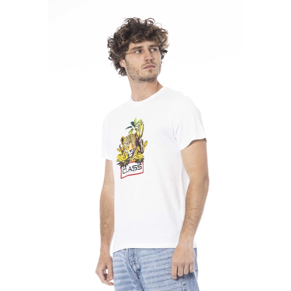 Cavalli Class White Cotton Men T-Shirt -   -  Cavalli Class.