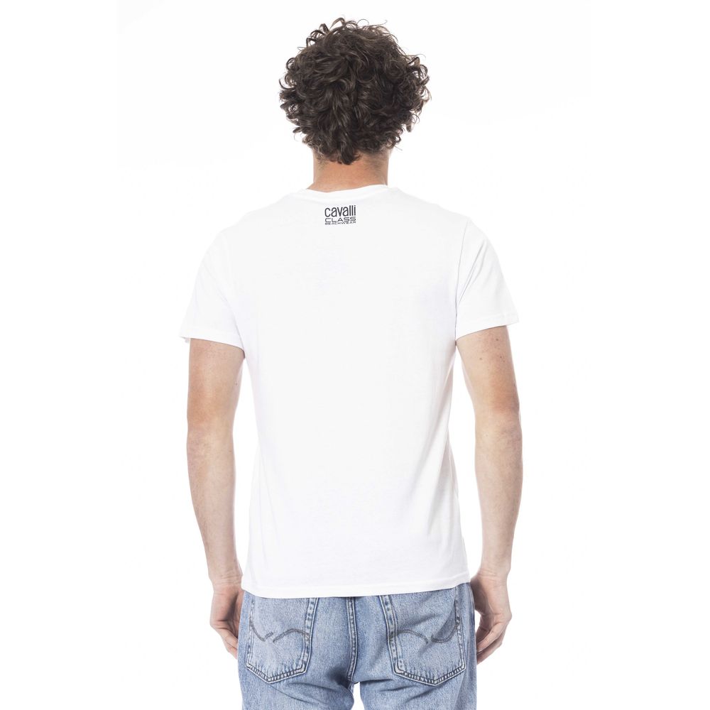 Cavalli Class White Cotton Men T-Shirt -   -  Cavalli Class.