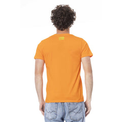 Cavalli Class Orange Cotton Men T-Shirt -   -  Cavalli Class.