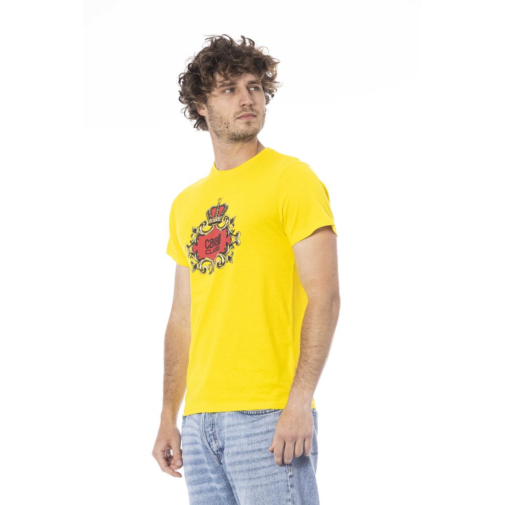 Cavalli Class Yellow Cotton Men T-Shirt -   -  Cavalli Class.