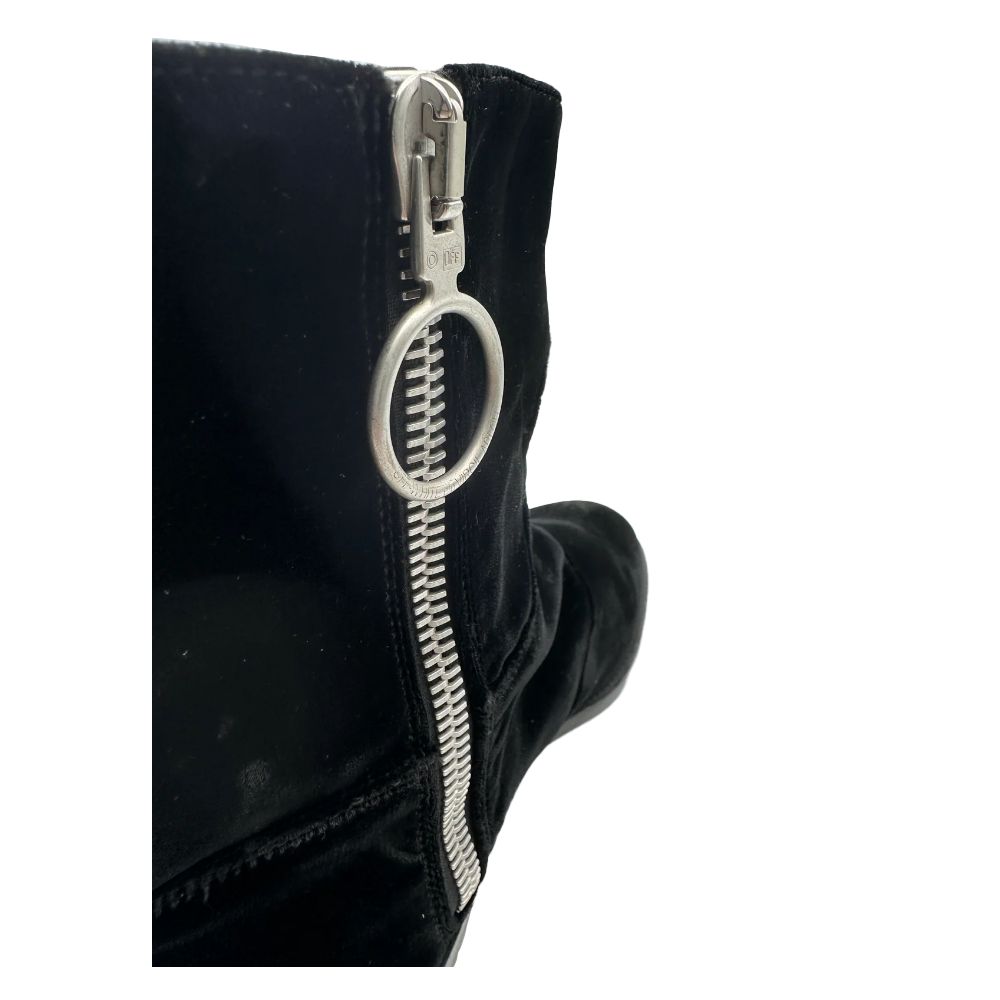 Off-White Black Calfskin Women Ankle Boot -   -  Off-White.