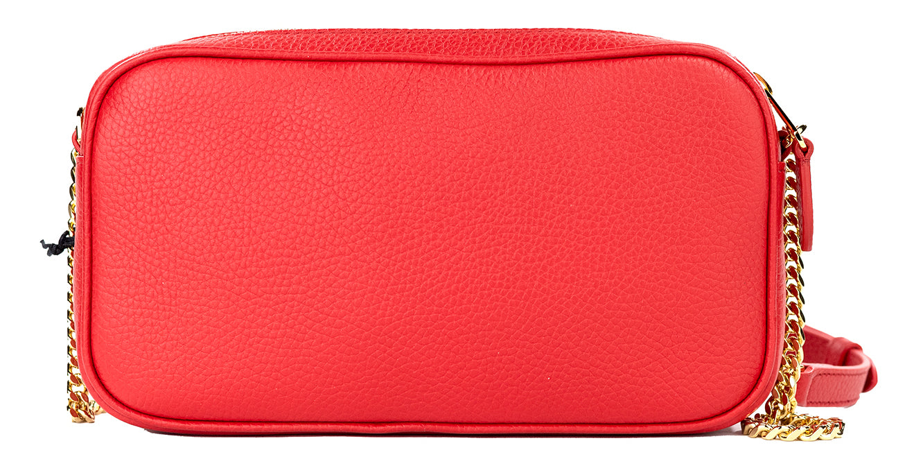 Burberry Small Red Pebbled Leather Elongated Camera Crossbody Bag Purse -  Luxury Cross Body Bag for Women -  Burberry.