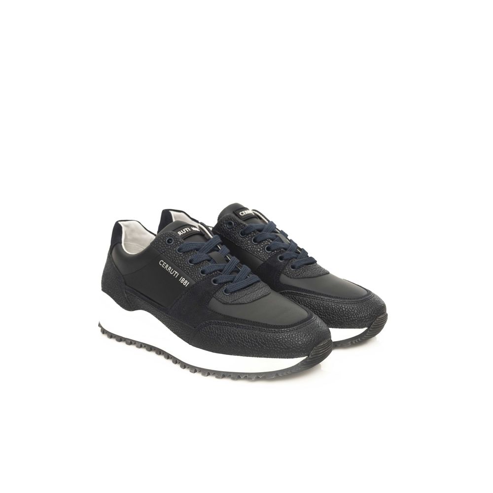 Cerruti 1881 Blue Cowhide Men Sneaker -   -  Cerruti 1881.