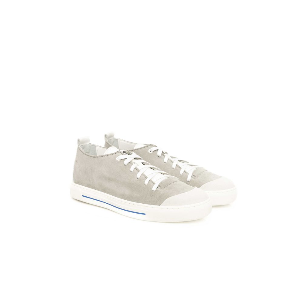 Cerruti 1881 Gray Cowhide Men Sneaker -   -  Cerruti 1881.