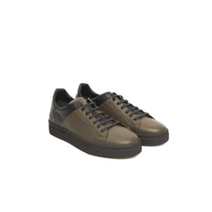 Cerruti 1881 Green Cowhide Men Sneaker -   -  Cerruti 1881.