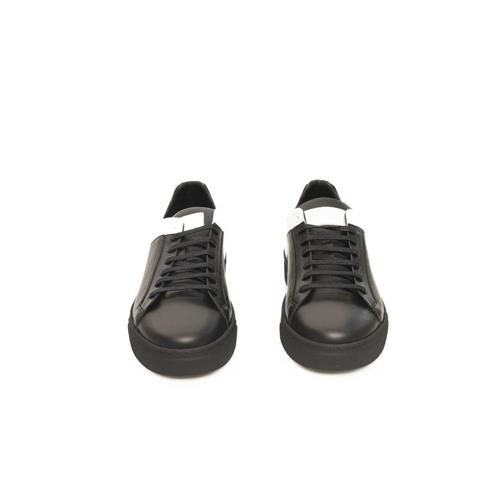 Cerruti 1881 Black Cowhide Men Sneaker -   -  Cerruti 1881.