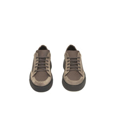 Cerruti 1881 Beige Leather Men Sneaker -   -  Cerruti 1881.