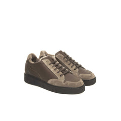 Cerruti 1881 Beige Cowhide Men Sneaker -   -  Cerruti 1881.