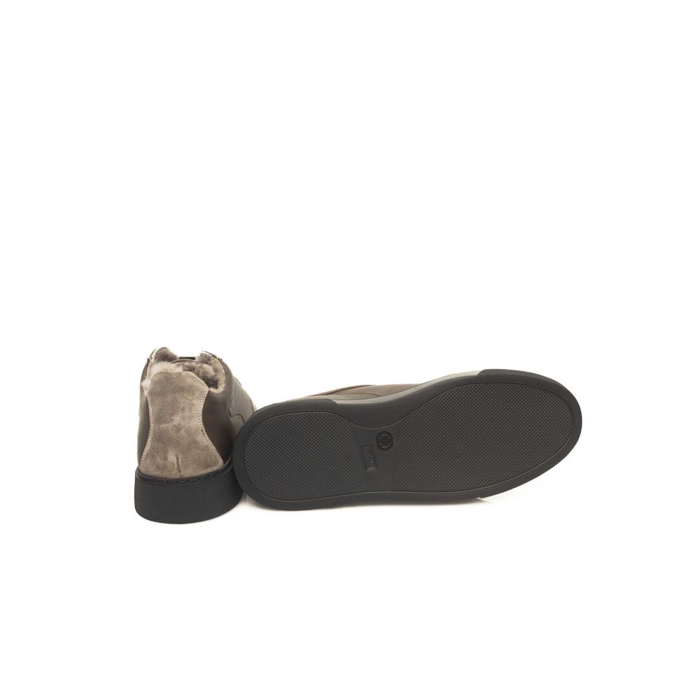 Cerruti 1881 Beige Cowhide Men Sneaker -   -  Cerruti 1881.