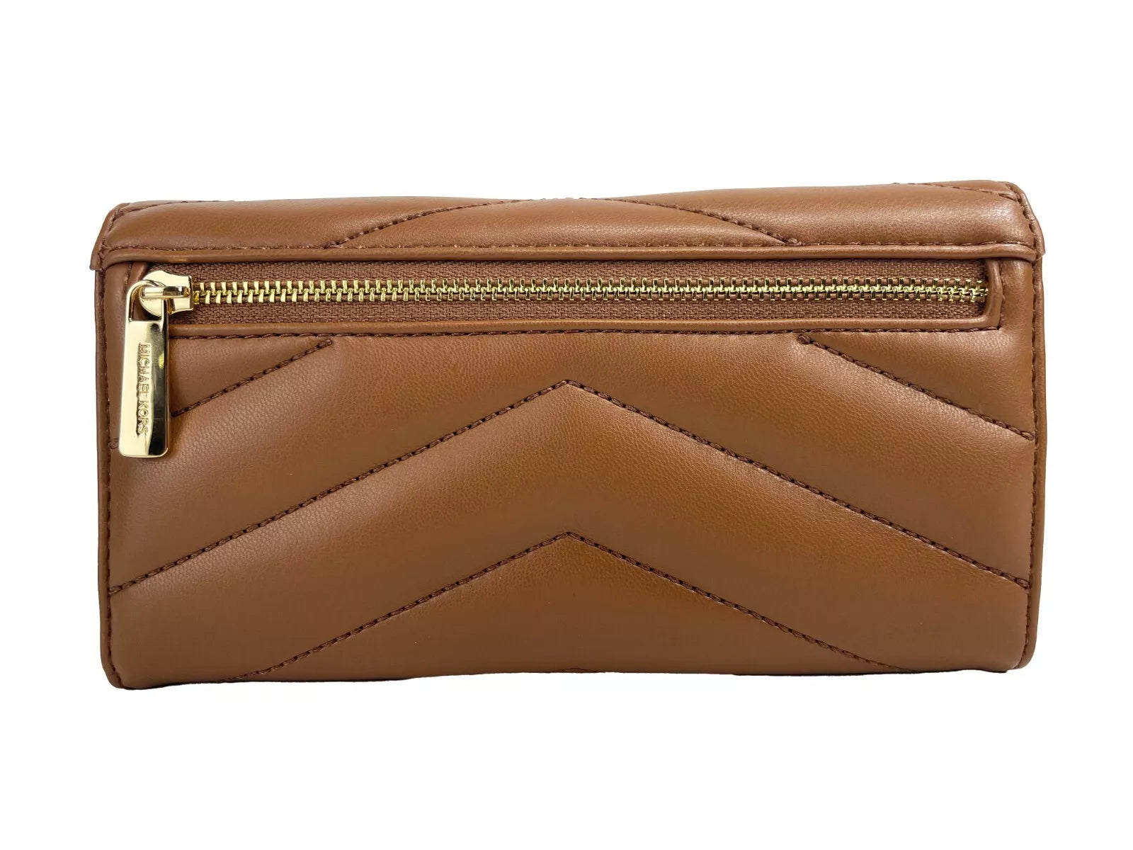 Michael Kors Jet Set Travel Large Quilted Leather Trifold Wallet Brown -   -  Michael Kors.
