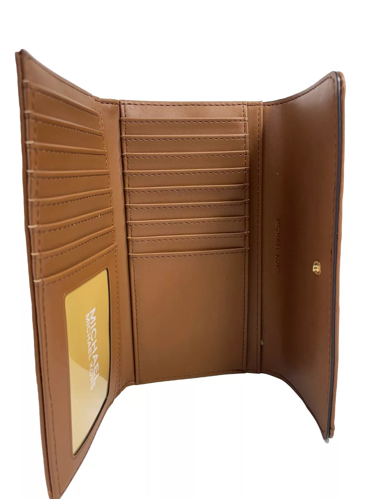 Michael Kors Jet Set Travel Large Quilted Leather Trifold Wallet Brown -   -  Michael Kors.