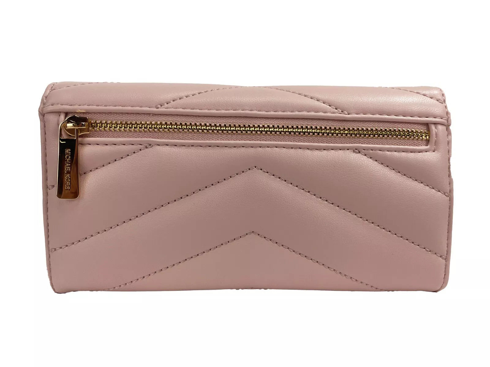 Michael Kors Jet Set Travel Large Quilted Leather Trifold Wallet Powder Blush -   -  Michael Kors.