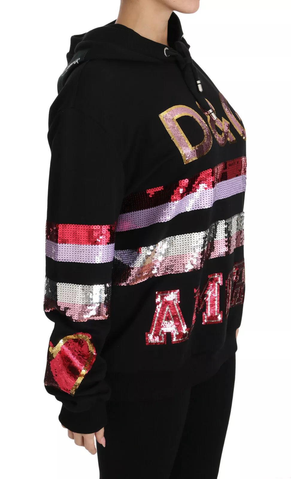 Dolce & Gabbana DG Sequined Hooded Pullover Sweater -   -  Dolce & Gabbana.