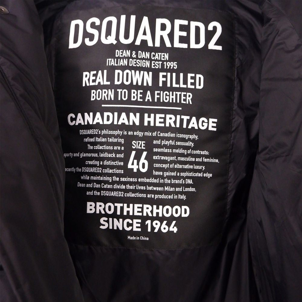 Dsquared² Black Nylon Men Jacket -   -  Dsquared².