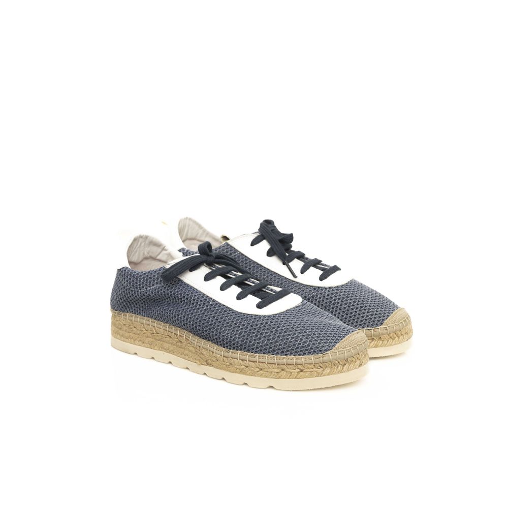 Cerruti 1881 Blue Calfskin Men Sneaker -   -  Cerruti 1881.
