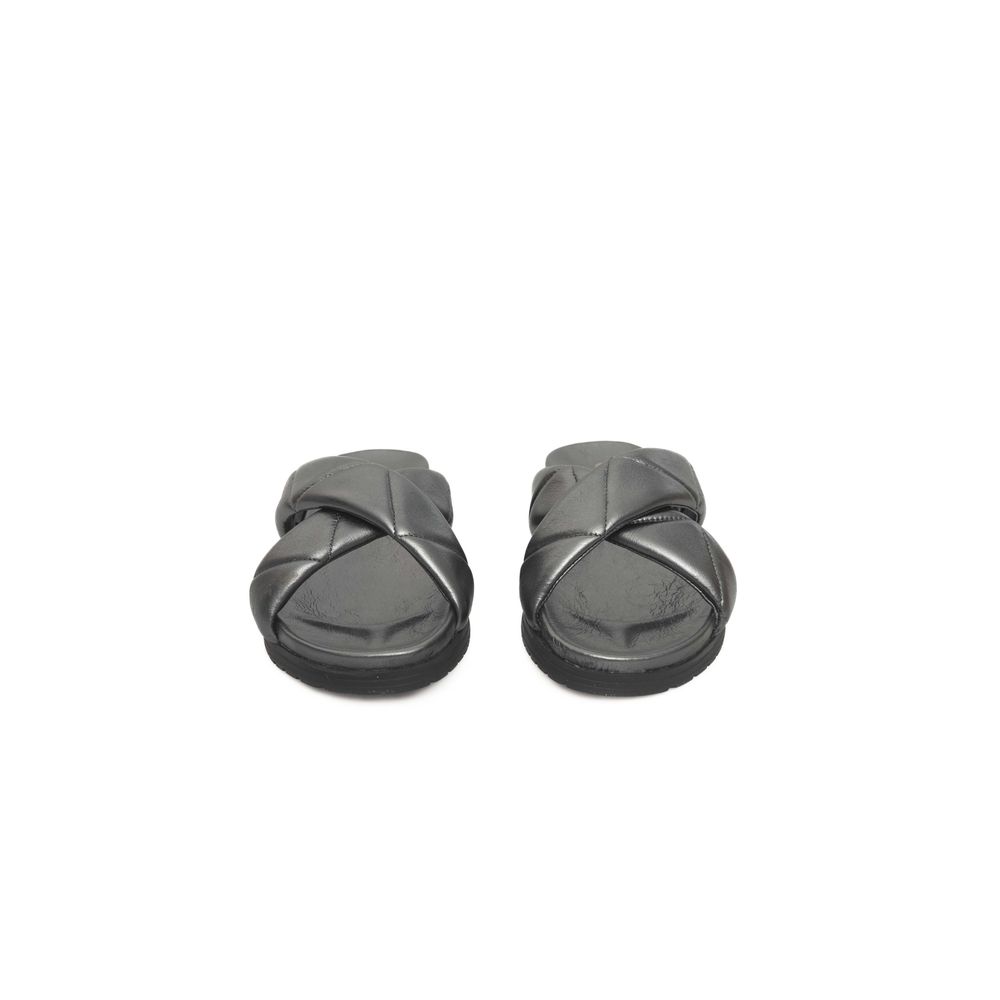 Cerruti 1881 Gray Lambskin Women Sandal -   -  Cerruti 1881.