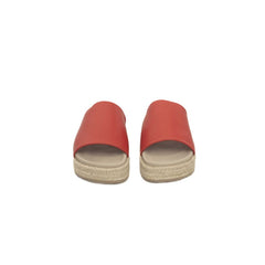Cerruti 1881 Red Calfskin Women Sandal -   -  Cerruti 1881.