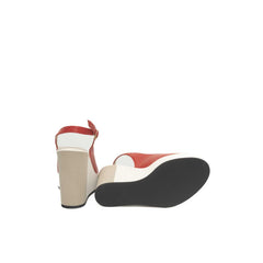 Cerruti 1881 Red Calfskin Women Sandal -   -  Cerruti 1881.