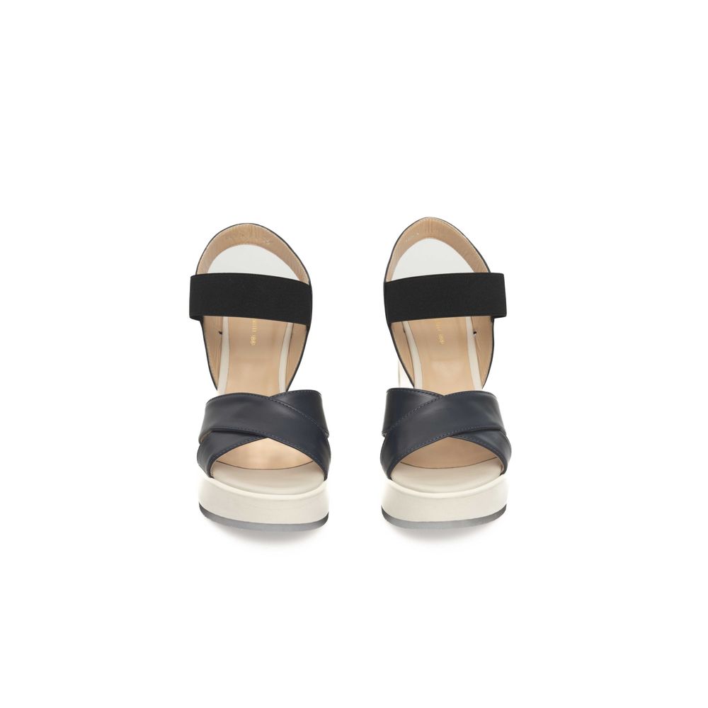 Cerruti 1881 Blue Calfskin Women Sandal -   -  Cerruti 1881.
