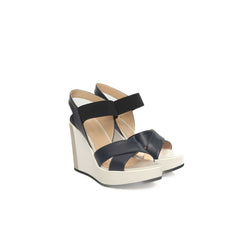 Cerruti 1881 Blue Calfskin Women Sandal -   -  Cerruti 1881.