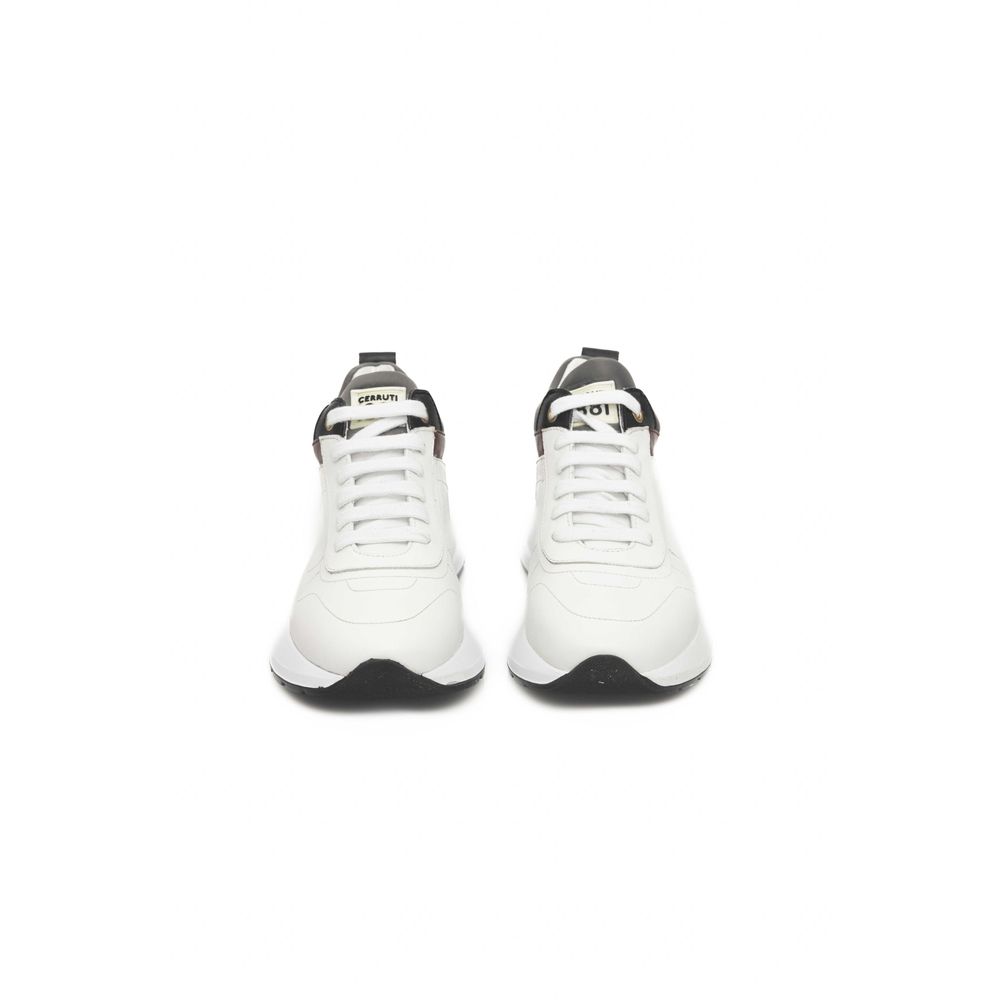 Cerruti 1881 White Leather Women Sneaker -   -  Cerruti 1881.