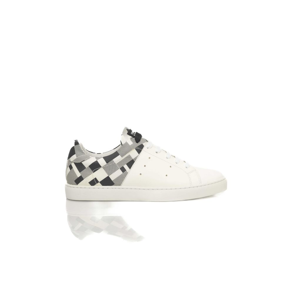 Cerruti 1881 White Calfskin Men Sneaker -   -  Cerruti 1881.