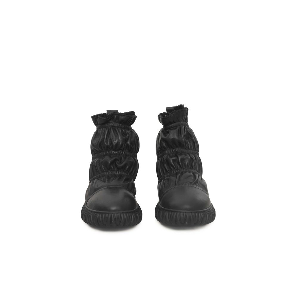 Cerruti 1881 Black Leather Women Boot -   -  Cerruti 1881.