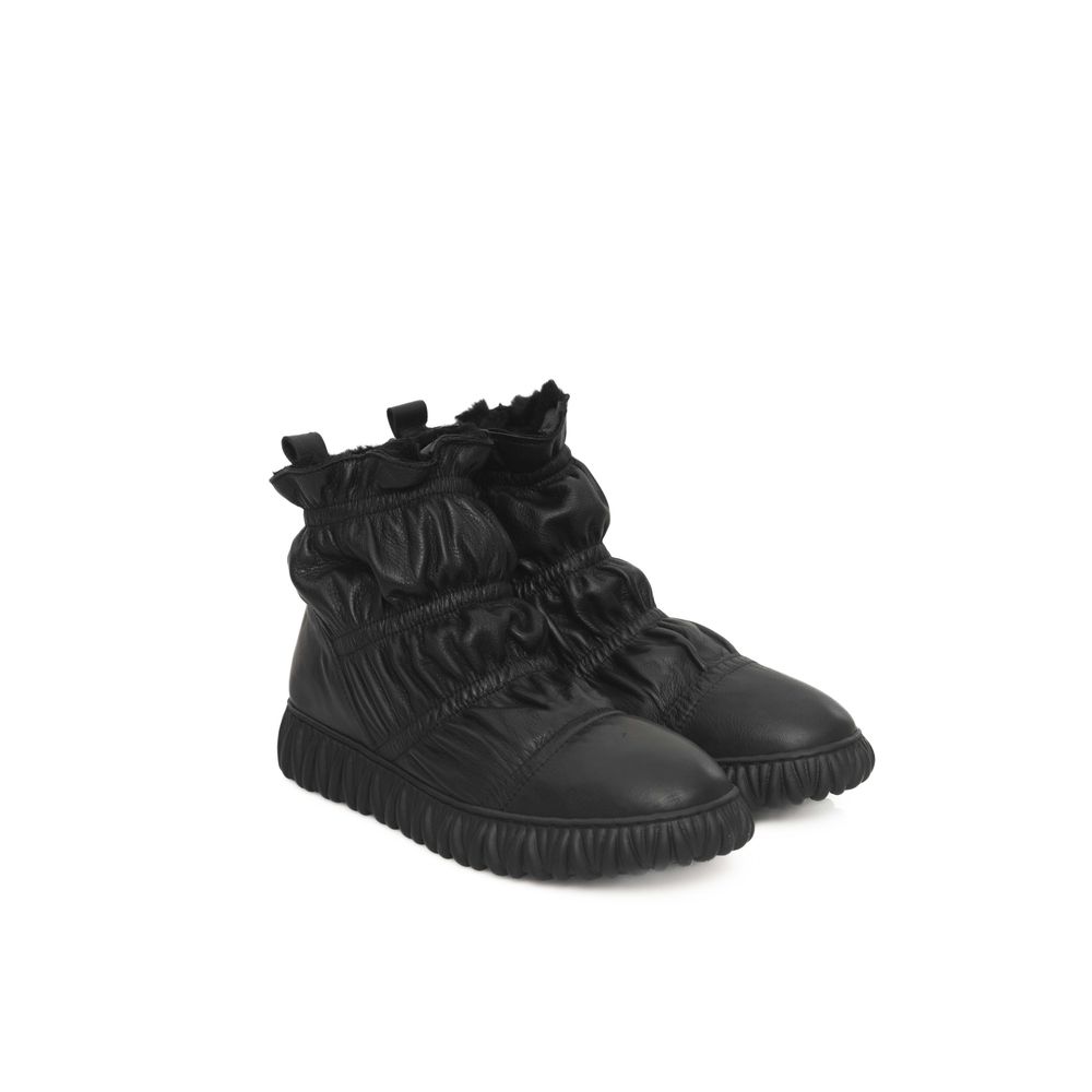 Cerruti 1881 Black Leather Women Boot -   -  Cerruti 1881.