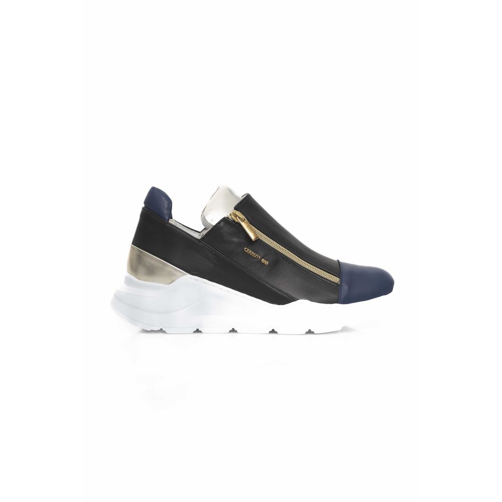 Cerruti 1881 Black Goatskin Women Sneaker -   -  Cerruti 1881.