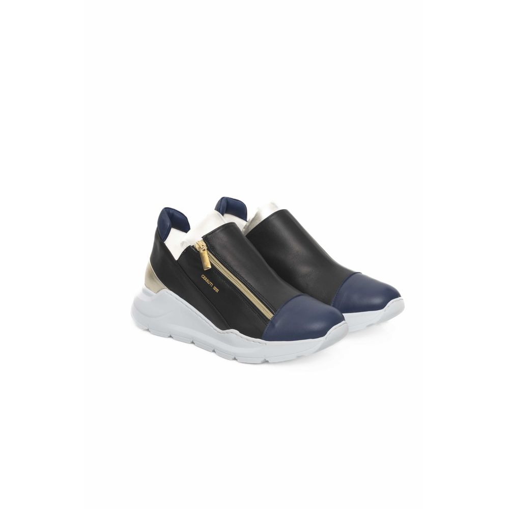 Cerruti 1881 Black Goatskin Women Sneaker -   -  Cerruti 1881.