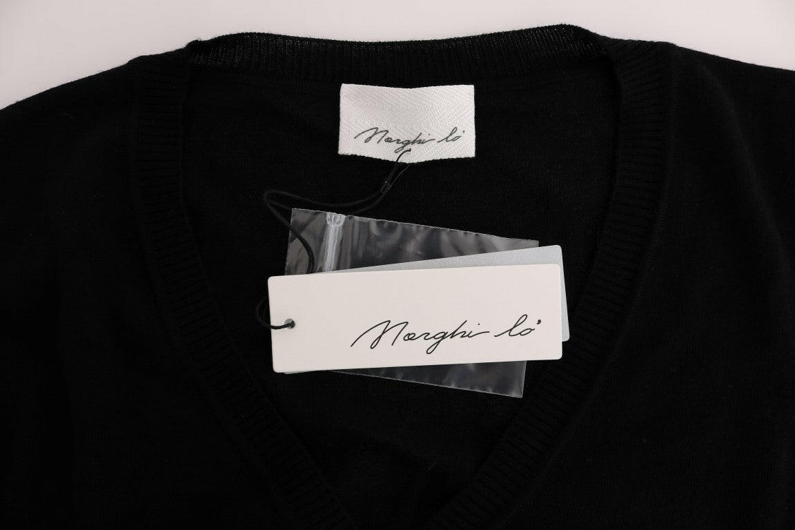 MARGHI LO' Black Wool Blouse Sweater -   -  MARGHI LO'.