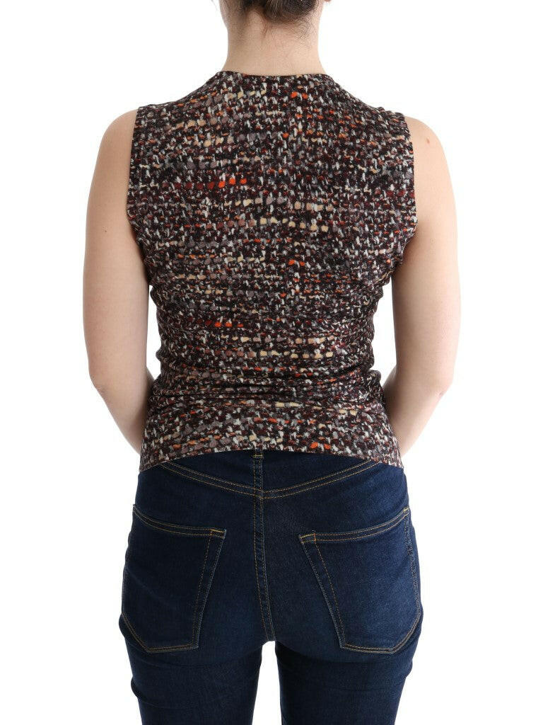 Dolce & Gabbana Multicolor Print Knit Top Wool T-shirt -   -  Dolce & Gabbana.