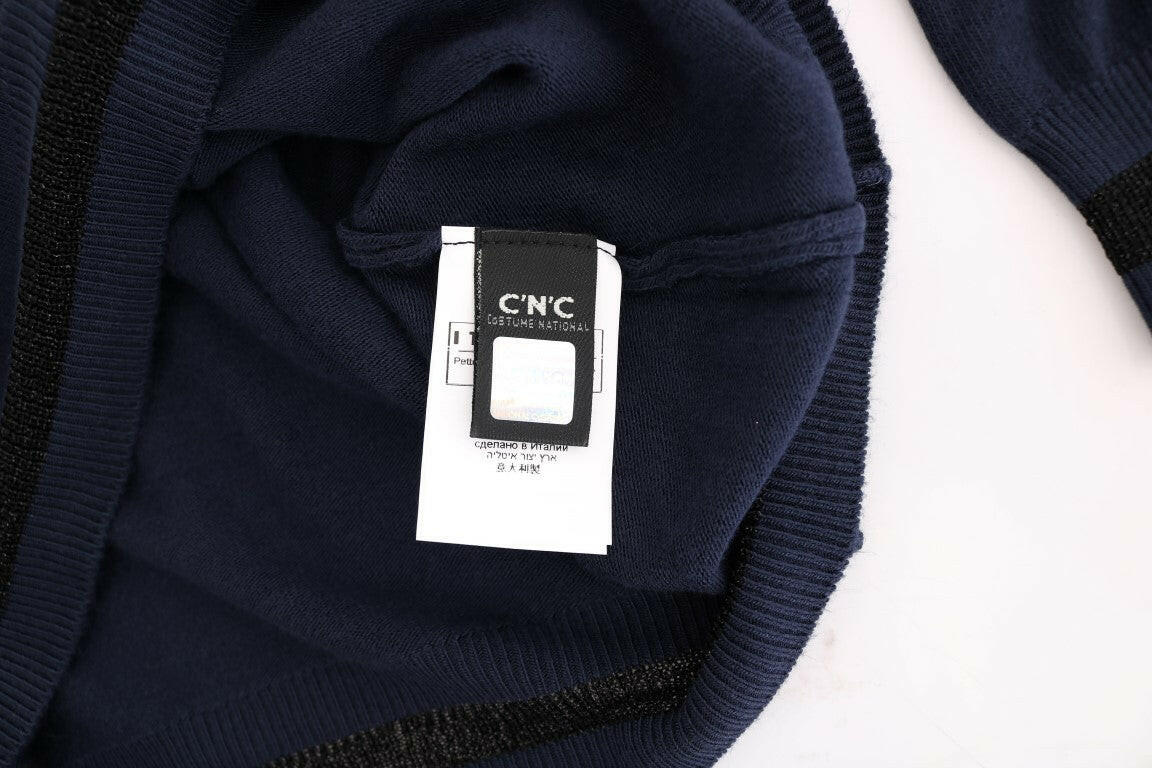 Costume National Blue V-neck Viscose Sweater -   -  Costume National.