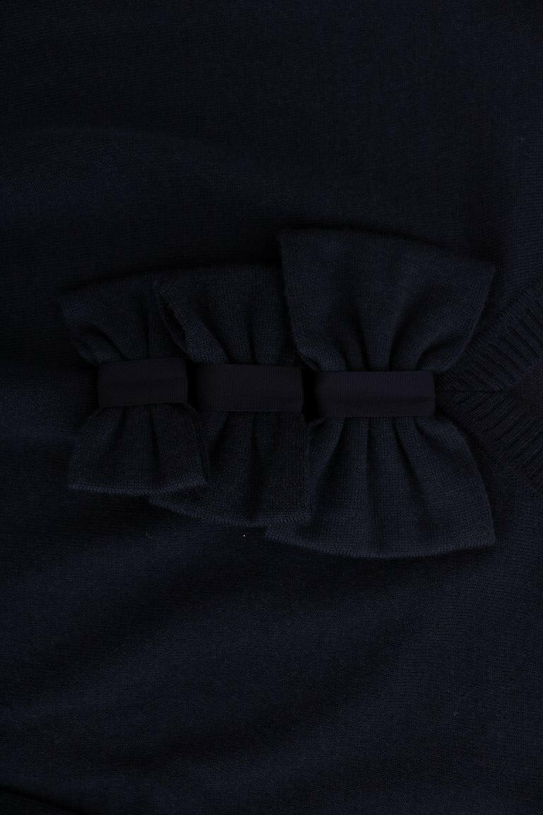 MARGHI LO' Blue Wool Long Sleeve Shift Dress -   -  MARGHI LO'.