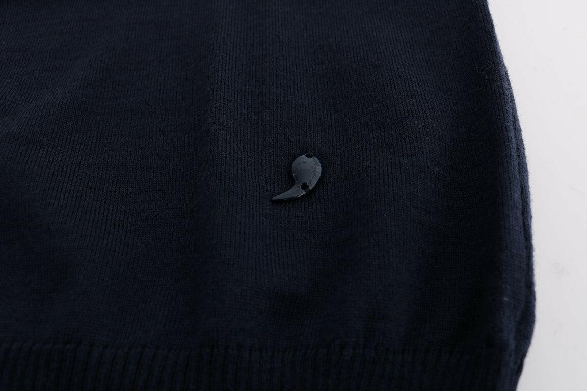 MARGHI LO' Blue Wool Long Sleeve Shift Dress -   -  MARGHI LO'.