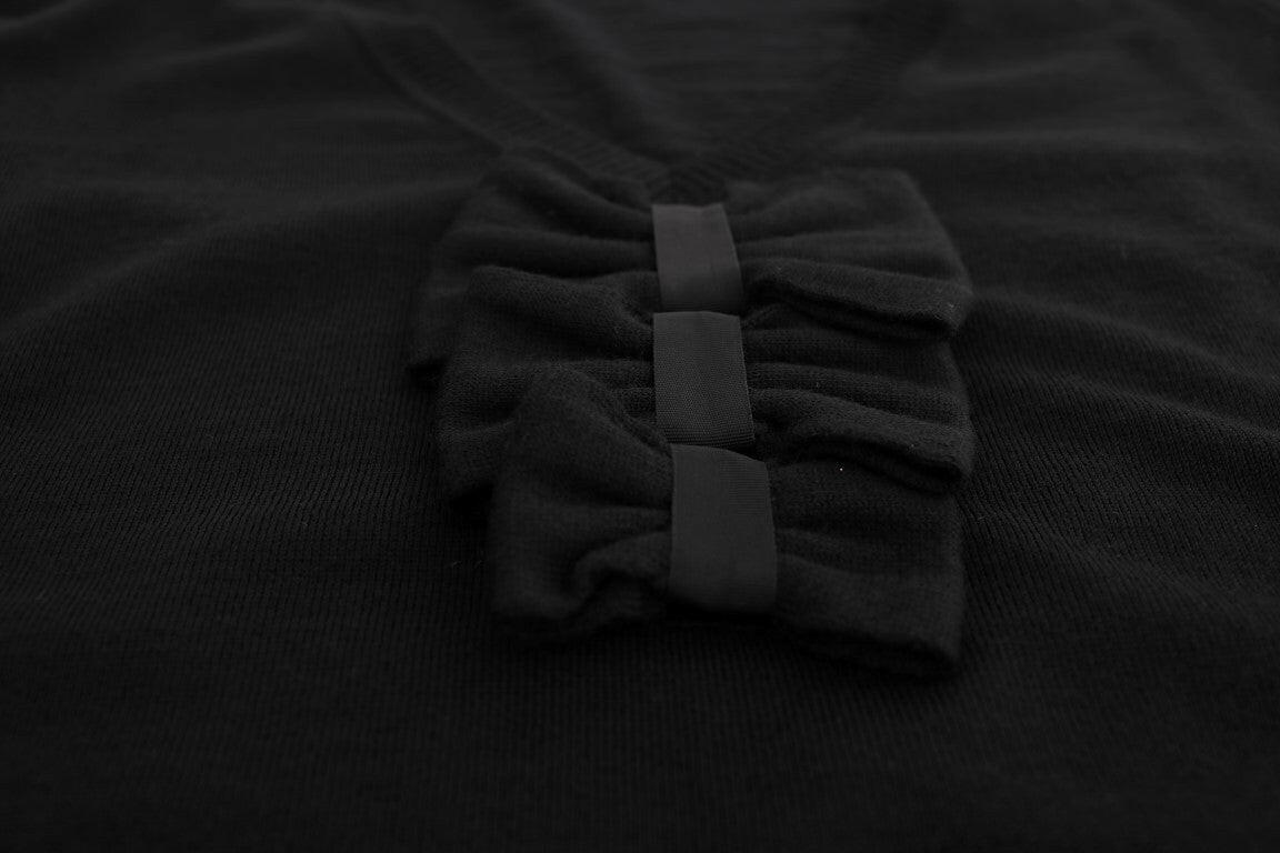MARGHI LO' Black Wool Long Sleeve Shift Dress -   -  MARGHI LO'.