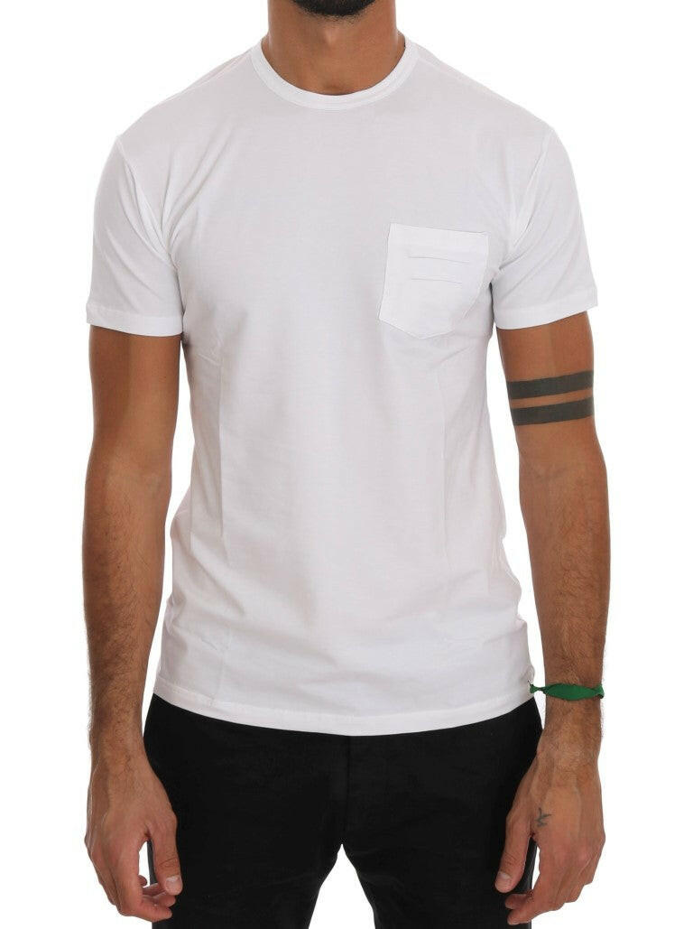 Daniele Alessandrini White Cotton Crewneck T-Shirt -   -  Daniele Alessandrini.