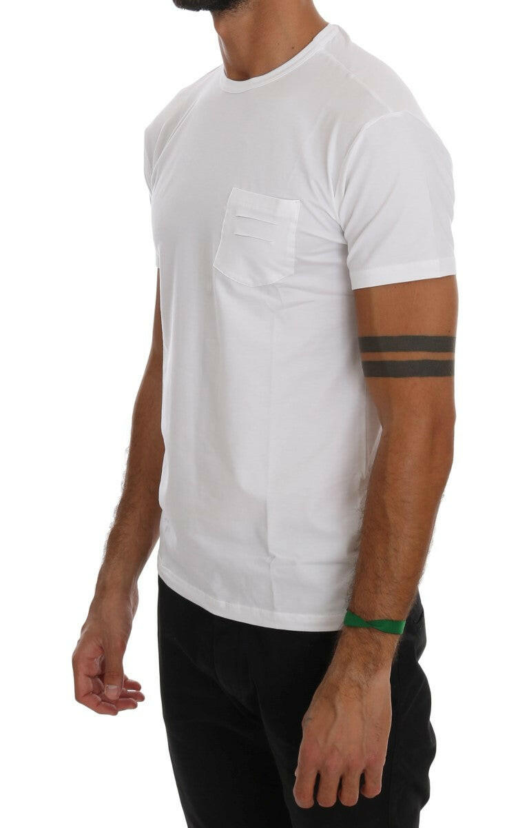 Daniele Alessandrini White Cotton Crewneck T-Shirt -   -  Daniele Alessandrini.