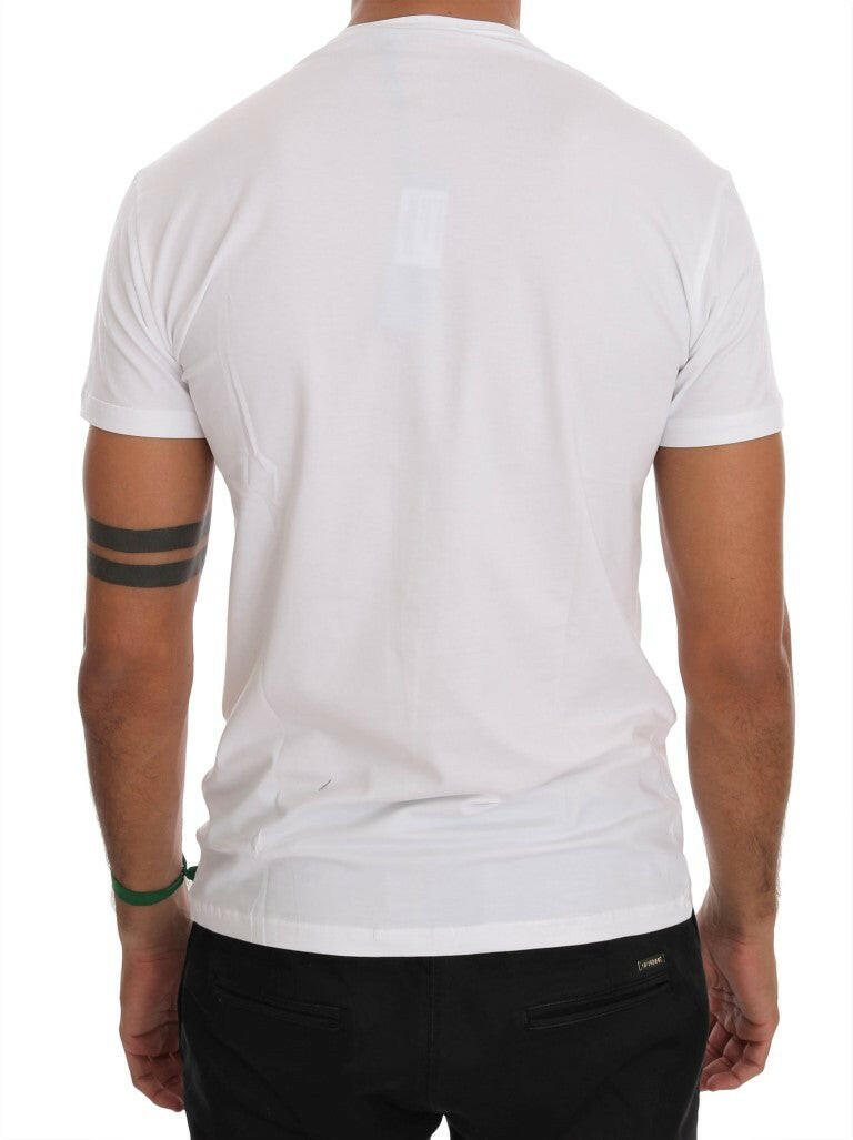 Daniele Alessandrini White Cotton Crewneck T-Shirt -   -  Daniele Alessandrini.