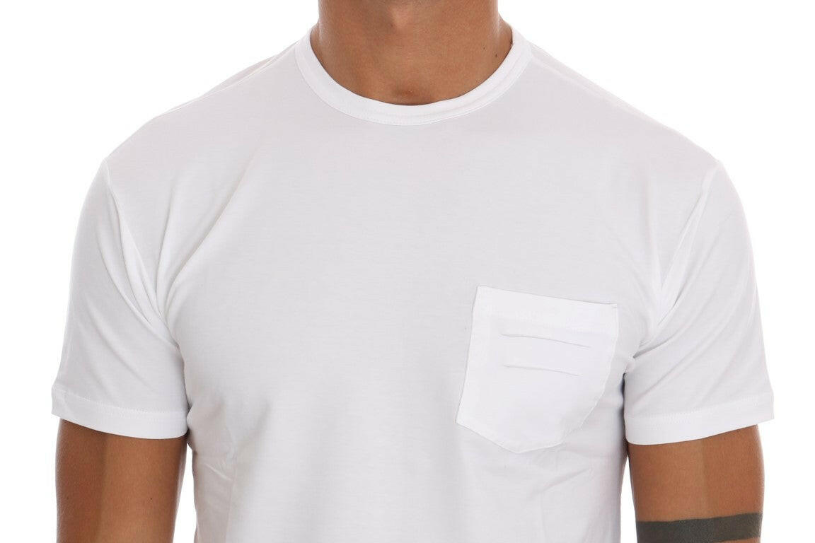 Daniele Alessandrini White Cotton Crewneck T-Shirt -   -  Daniele Alessandrini.