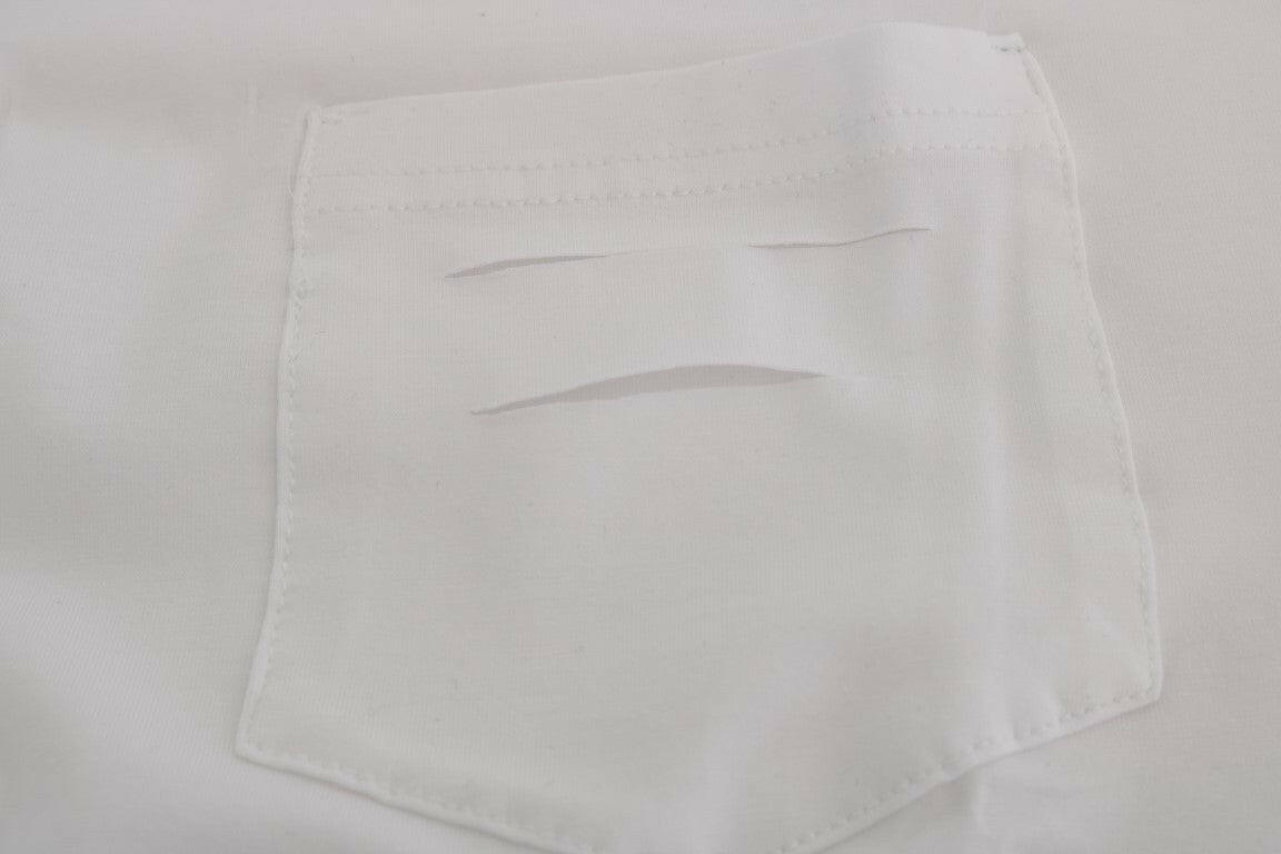 Daniele Alessandrini White Cotton Crewneck T-Shirt -   -  Daniele Alessandrini.