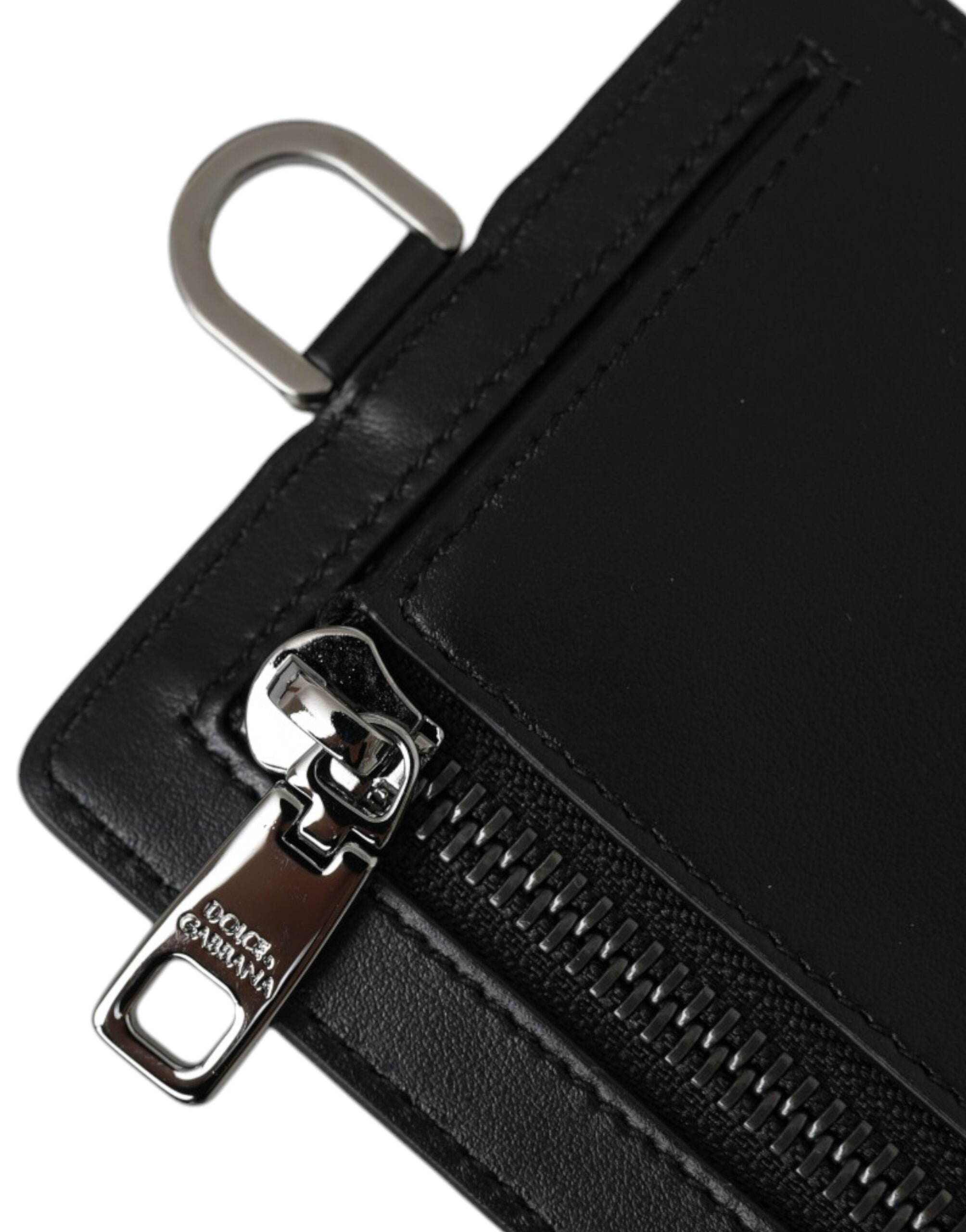 Dolce & Gabbana Black Calf Leather Lanyard Logo Card Holder Men Wallet -  Wallets for Men -  Dolce & Gabbana.