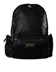 Dolce & Gabbana Black Patent Leather Logo Plaque Backpack Bag -   -  Dolce & Gabbana.
