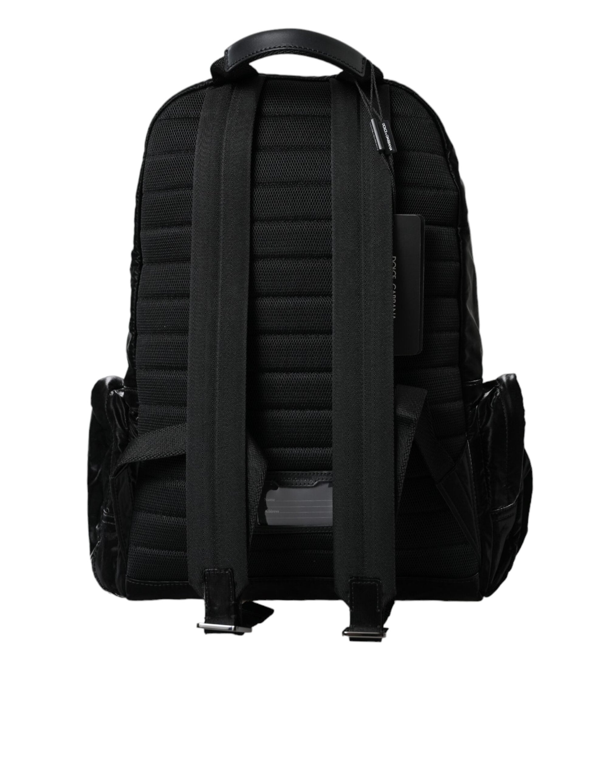 Dolce & Gabbana Black Patent Leather Logo Plaque Backpack Bag -   -  Dolce & Gabbana.