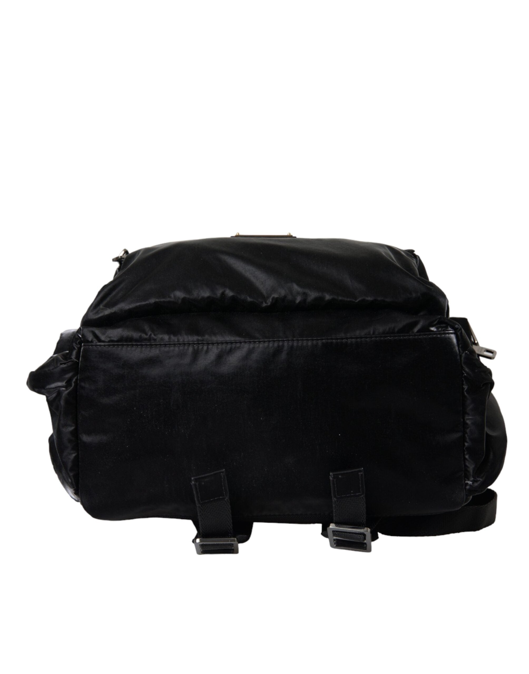 Dolce & Gabbana Black Patent Leather Logo Plaque Backpack Bag -   -  Dolce & Gabbana.