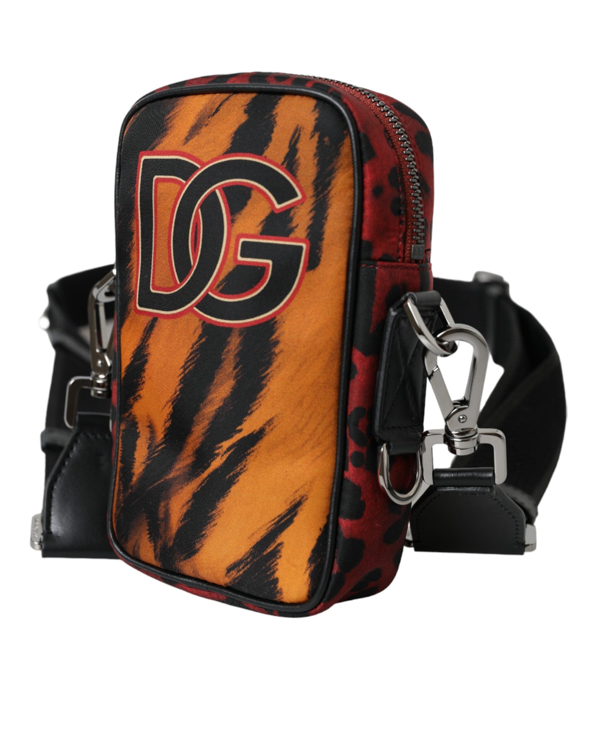 Dolce & Gabbana Multicolor Tiger Print Nylon Logo Cross Body Bag -  Cross Body Bag for Men -  Dolce & Gabbana.